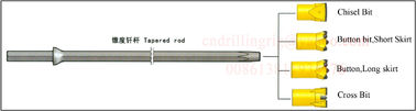 Perceuse Rod en acier conique 7 d'outils de perçage de marteau 11 12 degrés 600 - 8000mm