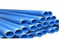 bleu profond tuyau d'enveloppe en plastique de 50x6000mm forant puits d'eau des outils avec des fentes