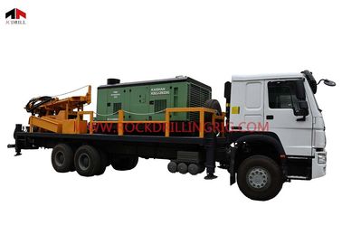 acheter Plate-forme de forage montée 6 x 4 par camions de puits d'eau de forage avec le compresseur d'air fabrication en ligne