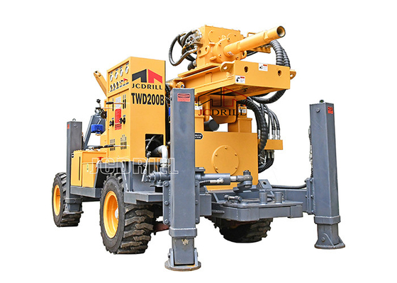 acheter Compresseur d'air de 300M Rig Water Well Drilling With et pompe de boue jaunes fonctionnels multi fabrication en ligne