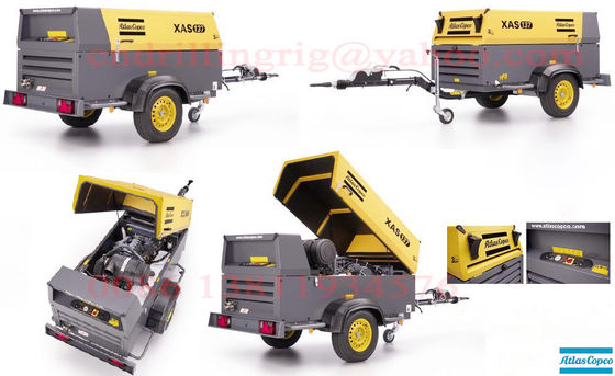 Compresseur d'air lubrifié de vis de Copco d'atlas de style pour le perçage de puits d'eau de trou profond