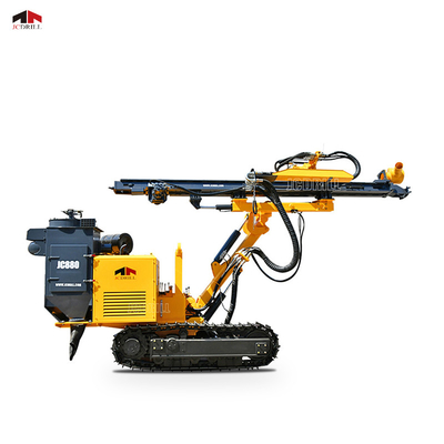 Un bon prix. Foreuse de soufflage de roche DTH montée par chenille de moteur de 70Kw Yuchai en ligne